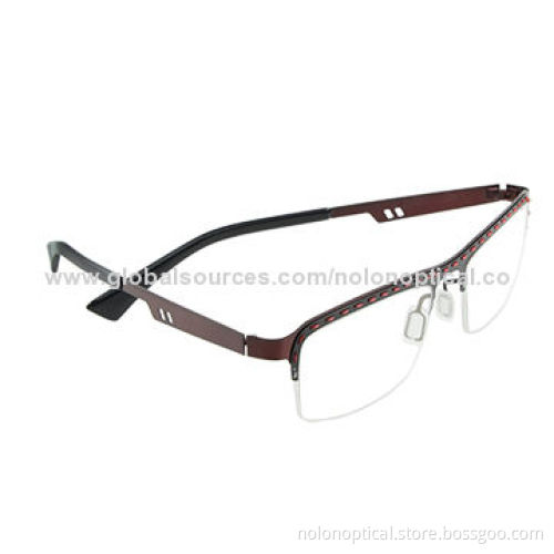 New style stainless steel spectacle frames with demo lens, customized logo